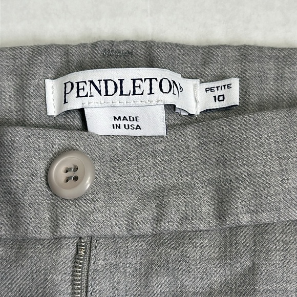 Pendleton Made In USA Womens Size 10 Petite Grey 100% Virgin Wool Trousers - Picture 6 of 11